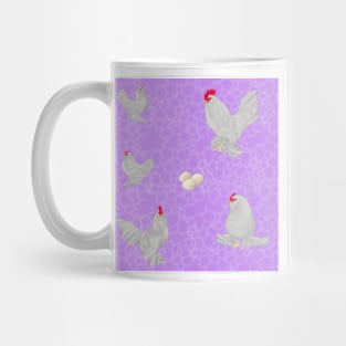 Lavender Belgian D'Uccle Pattern Purple Mug